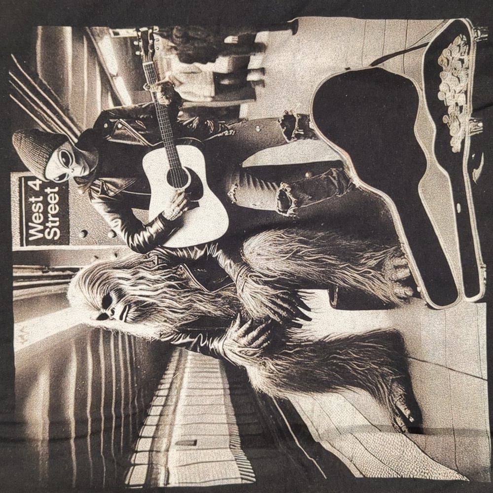 NWT Sasquatch And Alien Busking Tee